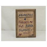 1847 Folk Art Reproduction Simple Sampler