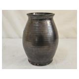 8" Greg Shooner Folk Art Redware Pottery Vase
