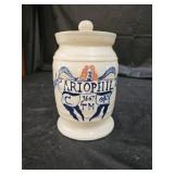 9" Greg Shooner Folk Art Redware Pottery Jar