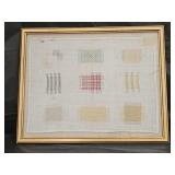 Antique Framed Darning Sampler