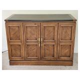 Mid Century Modern Walnut Serving Bar Cabinet