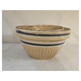 6pc Antique Vintage Yellowware Stoneware Bowl Set
