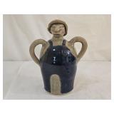 8" Anita Meaders Folk Art Stoneware Figural Man