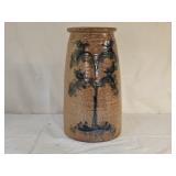 11.5" Vintage Stebner Stoneware Stenciled Crock