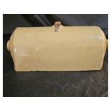 14" Ant. Vintage Yellowware Stoneware Foot Warmer
