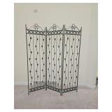 Vintage Wrought Iron Tri Panel Room Divider