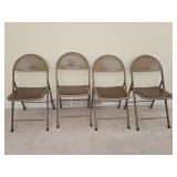 4 Vintage Safe-Tee Ionia Folding Chairs