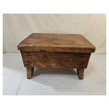 Antique Primitive Wood Farmhouse Stool
