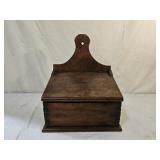 Antique Early American Walnut Hanging Candle Box