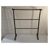 Antique Primitive Bobbin Turned Wood Quilt Rack