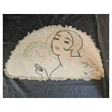 Vintage Art Deco Embroidered Boudoir Pillow