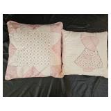 Vintage Quilted Pillow and Pillow Case