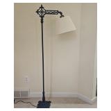 Antique Vtg Ornate Cast Iron Painted Bridge Lamp