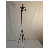 Early American Wrought Iron Tripod Candle Holder