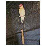Vintage Celluloid Perched Bird Water Whistle Toy