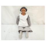 17" Greg Shooner Folk Art Redware Pottery Doll