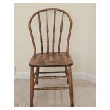 Antique Oak Farmhouse Hoop Back Windsor Chair