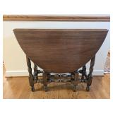 Ant. Mah. Jacobian Style Gate Leg Drop Leaf Table