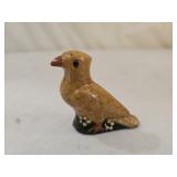 2.5" M Shooner Folk Art Redware Pottery Bird