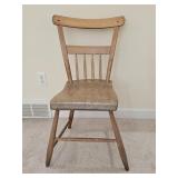 Ant. Primitive Early American Plank Bottom Chair