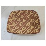 G. H. Yoder Folk Art Glazed Redware Pottery Tray