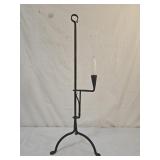 Early American Hand Forged Iron Candle Holder