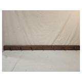 Shaker Designs Wood Wall Mount 7 Peg Coat Rack