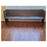 Antique Early American Primitive Church Pew Bench