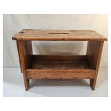 Antique Primitive Wooden Carry Bench
