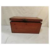 Antique Primitive Painted Wood Tool Chest