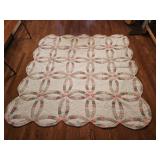 Double Wedding Ring Handmade Quilt