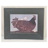Warren Kimble Betty Folk Art Chicken Framed Print