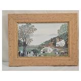Grandma Moses Farm Folk Art Framed Print