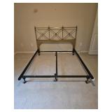 Vintage Hollywood Regency Style Brass Bed