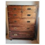Vintage Mid Century Modern Walnut 7 Drawer Chest