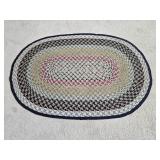 Vintage 41" x 61" Multi-Colored Braided Rug
