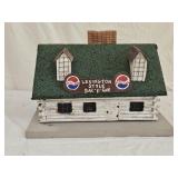 Vintage Folk Art Log Cabin Primitive Birdhouse
