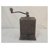 Antique Primitive Stenciled Tin Coffee Grinder