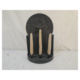 Early American Metal Triple Candle Wall Sconce