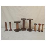Antique Primitive Industrial Textile Wooden Spools