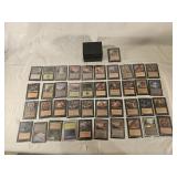 55 Magic The Gathering Trading Cards and Case