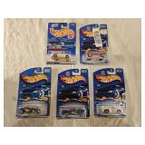 5 NIB Hot Wheels Diecast Cars