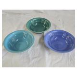 3Vintage Homer Laughlin Harlequin Serving Bowls