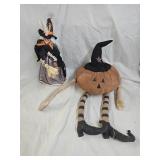Fabric Animated Pumpkin, Witch Tree Topper