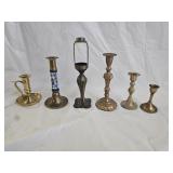 6 Decorative Brass Candle Holders