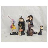 4 Halloween Witch Figurines