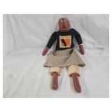 Handmade Folk Art Halloween Cloth Rag Doll