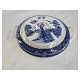 Vintage Blue Willow Japan Ironstone Serving Bowl