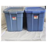2 Rubbermaid Roughneck 18 Gallon Totes