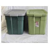 2 Rubbermaid Roughneck 18 Gallon Totes